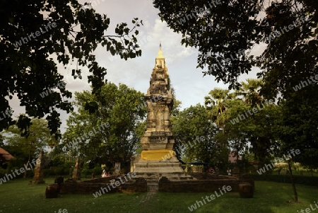 Die kleine Stupa Phra That Kong Khao Noi aus der Ayyuthaya Zeit bei Pha Tiu in der Provinz Yasothon nordwestlich von Ubon Ratchathani im nordosten von Thailand in Suedostasien.