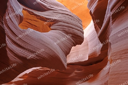 Gesteinsformen, Farben und Strukturen im Antelope Slot Canyon, Arizona, USA