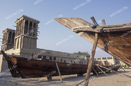 the Al Fahidi Fort in the old town in the city of Dubai in the Arab Emirates in the Gulf of Arabia.