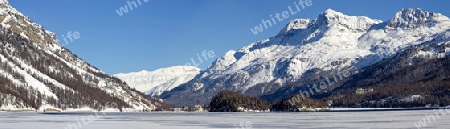 Zugefrorener Silsersee