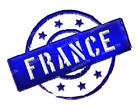 Sign and stamp named FRANCE for your presentation, for websites and many more.