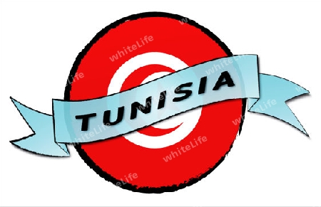 Tunisia - your country shown as illustrated banner for your presentation or as button...