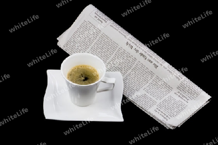 Kaffe mit Zeitung