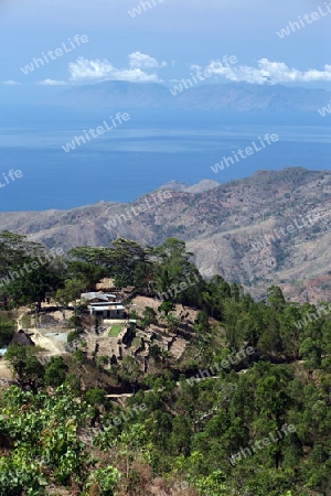 Asien, Suedostasien, Ost Timor, Timor-Leste, Timor, Dili, Alltag, Landschaft, Haus, 
Ein Haus oberhalb in der Hauptstadt Dili in Ost Timor in Suedost Asien.       (Urs Flueeler) 