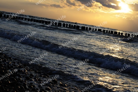 Ostseestrand bei Sonnenuntergang