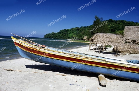 the Beach of Tela near San Pedro Sula on the caribian sea in Honduras in Central America,