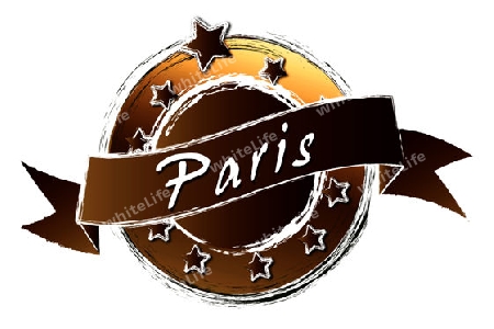 Paris - Banner, Logo, Symbol im Royal Grunge Style fuer Praesentationen, Flyer, Prospekte, Internet,...