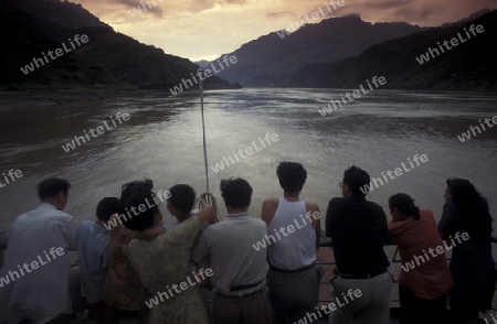 the landscape of the yangzee river in the three gorges valley up of the three gorges dam projecz in the province of hubei in china.