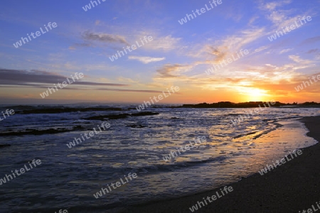 Sonnenuntergang am Bloubergstrand, Kapstadt, West Kap, Western Cape, S?dafrika, Afrika