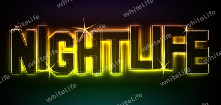 NIGHTLIFE Illustration as LED Lights for your Presentation or website