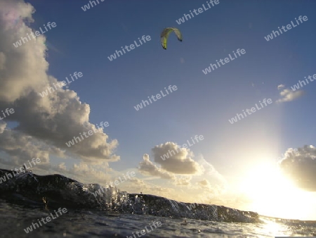 Kiten vor Sylt