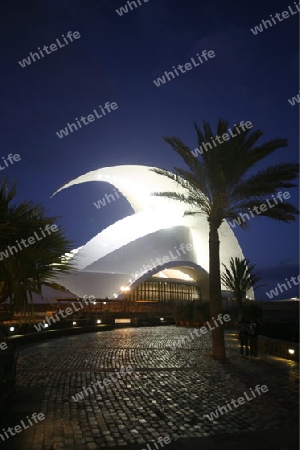 The Auditorio and Theater of the City of Santa Cruz on the Island of Tenerife on the Islands of Canary Islands of Spain in the Atlantic.  