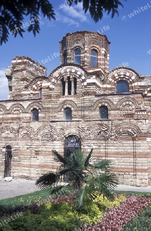 the old town of  Nesebar on the coast of the Black sea in Bulgaria in east Europe.