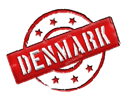 Sign and stamp named Danmark / Denmark for your presentation, for websites and many more.