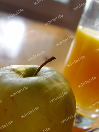 Apfel mit Saft