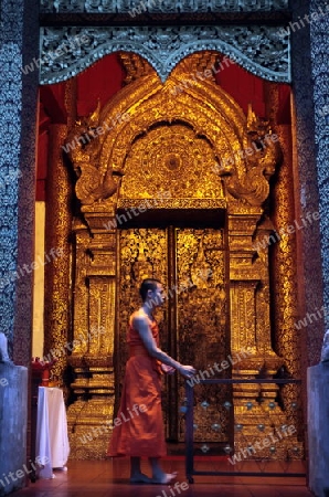 Die Architektur des Wat Phra Sing Tempel in Chiang Mai im Norden von Thailand.