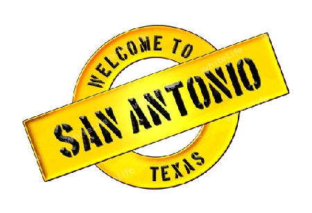 Illustration of WELCOME TO SAN ANTONIO as Banner for your presentation, website, inviting...