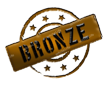 Sign, symbol, stamp or icon for your presentation, for websites and many more named Bronze