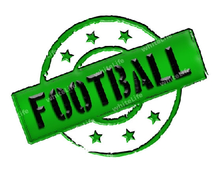 Sign, symbol, stamp or icon for your presentation, for websites and many more named FOOTBALL