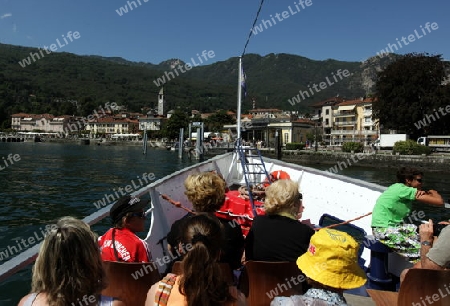 the old town of Baveno on the Lago maggiore in the Lombardia  in north Italy. 