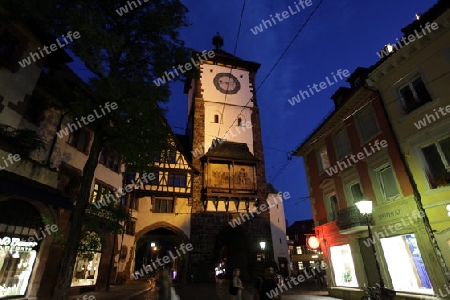  the old town of Freiburg im Breisgau in the Blackforest in the south of Germany in Europe.