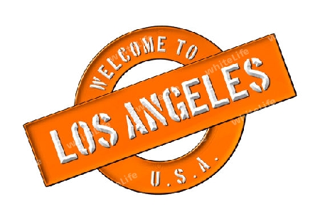 Illustration of WELCOME TO LOS ANGELES as Banner for your presentation, website, inviting...