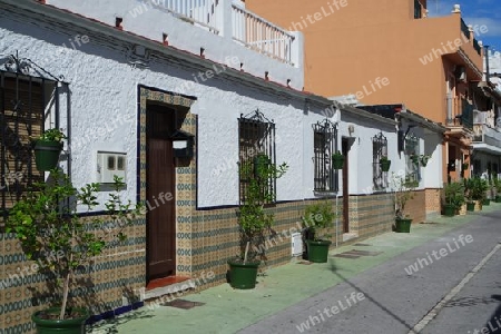 Gasse in La Cala de Mijas, Andalusien