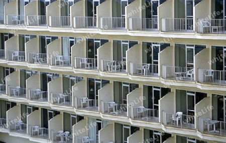 Ein Apparthotel bei Larnaka im sueden von Zypern im Mittelmeer. 