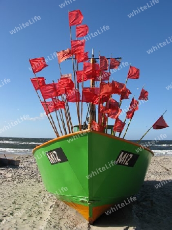 Fischerboot am Strand