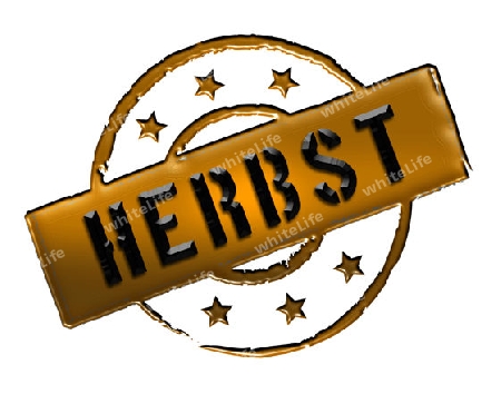 Sign and stamp for your presentation, for websites and many more named HERBST