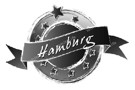 HAMBURG - Banner, Logo, Symbol im Royal Grunge Style fuer Praesentationen, Flyer, Prospekte, Internet,...