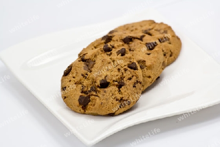 Cookies Kekse auf wei?em Hintergrund
