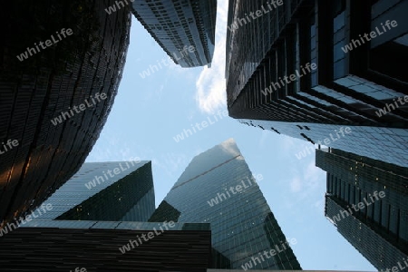 Asien, Suedost, Singapur, Insel, Staat, Stadt, City, Skyline, Zentrum, Bankenviertel, Hochhaus, Wolkenkratzer, Bank, UBS, CS, Deutsche Bank, 