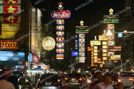 Der Alltag im China Town in der Stadt Bangkok in Thailand in Suedostasien.