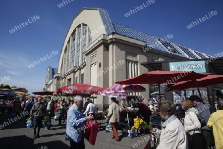 Die Markthalle in der Altstadt von Riga der Hauptststadt von Lettland im Baltikum in Osteuropa.  