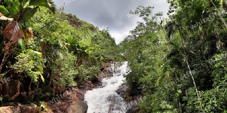 Beautiful impressions of the tropical landscape paradise on the Seychelles islands