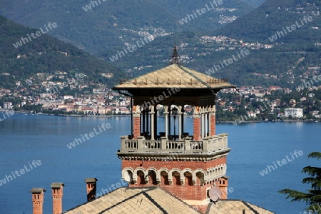 The Village of Stresa on the Lago Maggiore in the Lombardia  in north Italy. 