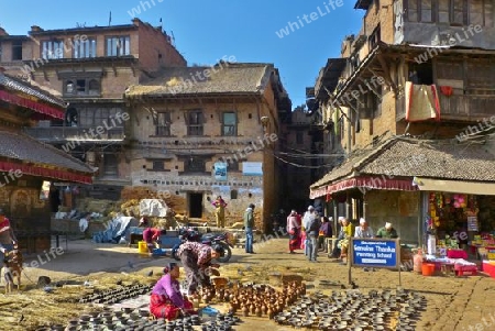 Nepal - Bhaktapur, T?pfermarkt