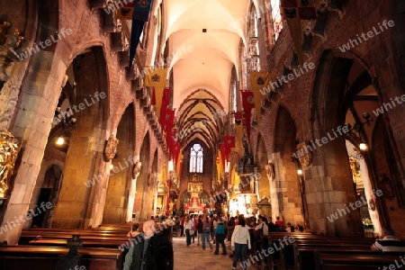 Das Innere der Kathedrale in der Innenstadt von Wroclaw oder Breslau im westen von Polen.