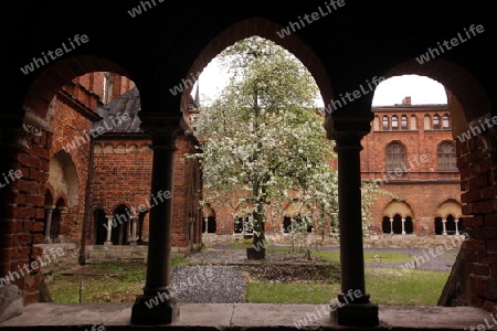 Ein Gang im Innenhof des Dom in der Altstadt in Riga, Lettland  