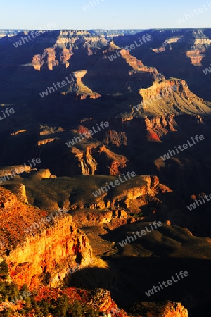 Sonnenaufgang Gran Canyon Nationalpark, South Rim, Suedrand, Mather Point, Arizona, USA