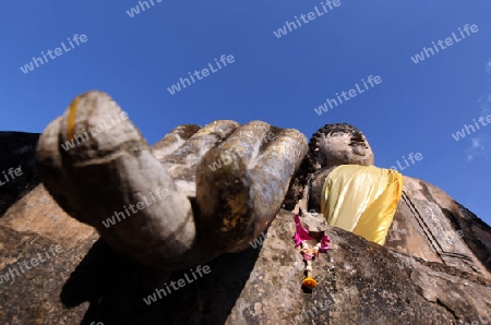 Der Wat Phra Si Ratana Mahathat im Si Satchanalai-Chaliang Historical Park rund 50 Km von Sukhothai in der Provinz Sukhothai im Norden von Thailand in Suedostasien.