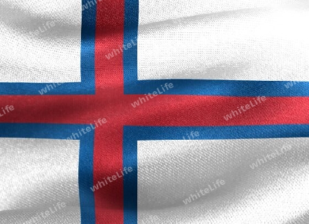 Faroe Islands flag - realistic waving fabric flag