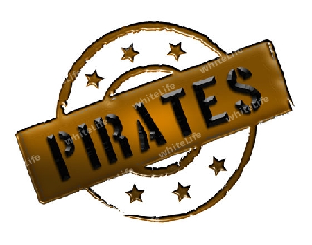 Sign and stamp for your presentation, for websites and many more named Piraten