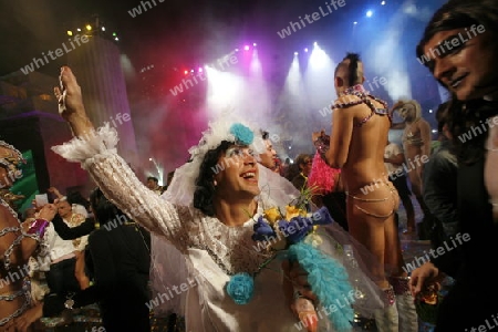 the carneval in the city of Las Palmas on the Island Gran Canary on the Canary Island of Spain in the Atlantic Ocean. 