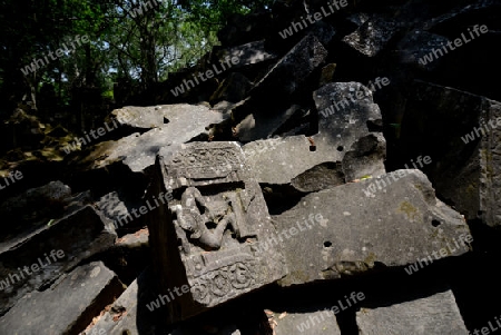 The Tempel Ruin of  Beng Mealea 32 Km north of in the Temple City of Angkor near the City of Siem Riep in the west of Cambodia.