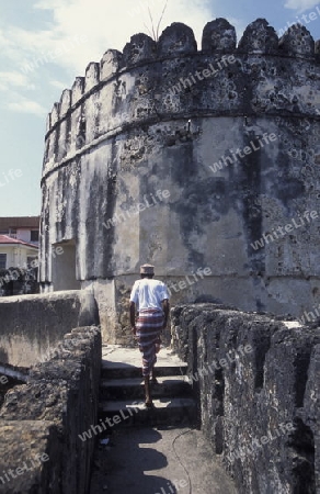 Die Altstadt Stone Town mit dem Old Fort in der Hauptstadt Zanzibar Town auf der Insel Zanzibar welche zu Tansania gehoert.       