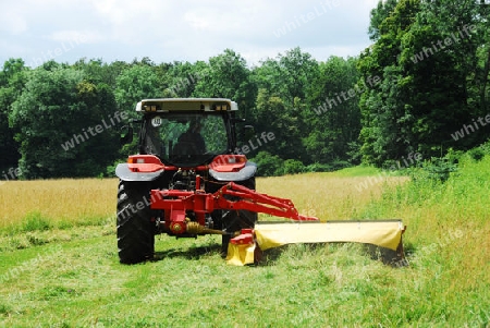 Traktor bei M?harbeiten