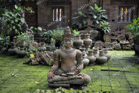 Traditionelle Figuren stehen im Garten von Ban Phor Linag Meuns Terracota Art zum Verkauf bereit dies im Terracota Garden in Chiang Mai im norden von Thailand in Suedostasien.