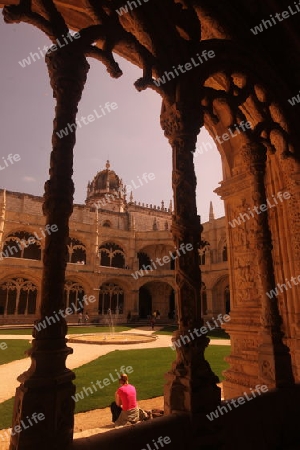 Das Kloster Jeronimus im Stadtteil Belem der Hauptstadt Lissabon in Portugal.   